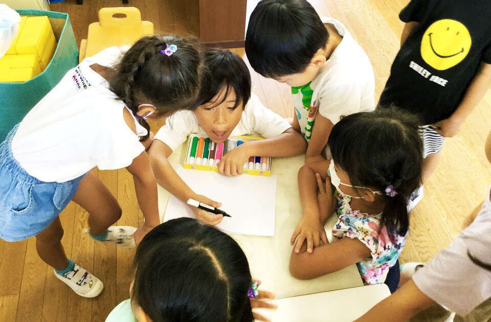 2021年7月 SuruSu上陽こども園 お神輿作りの様子