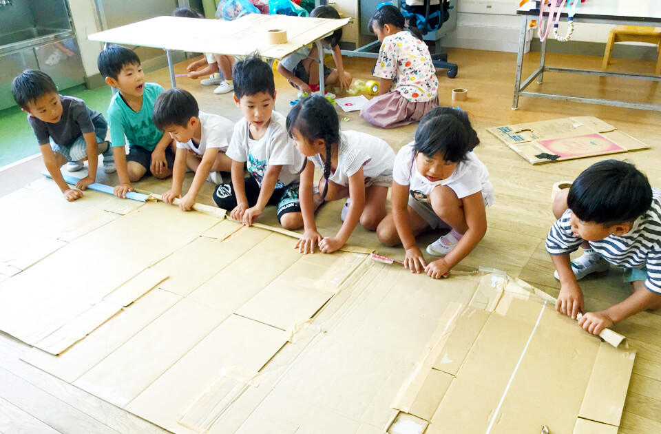 2021年7月 SuruSu上陽こども園 お神輿作りの様子
