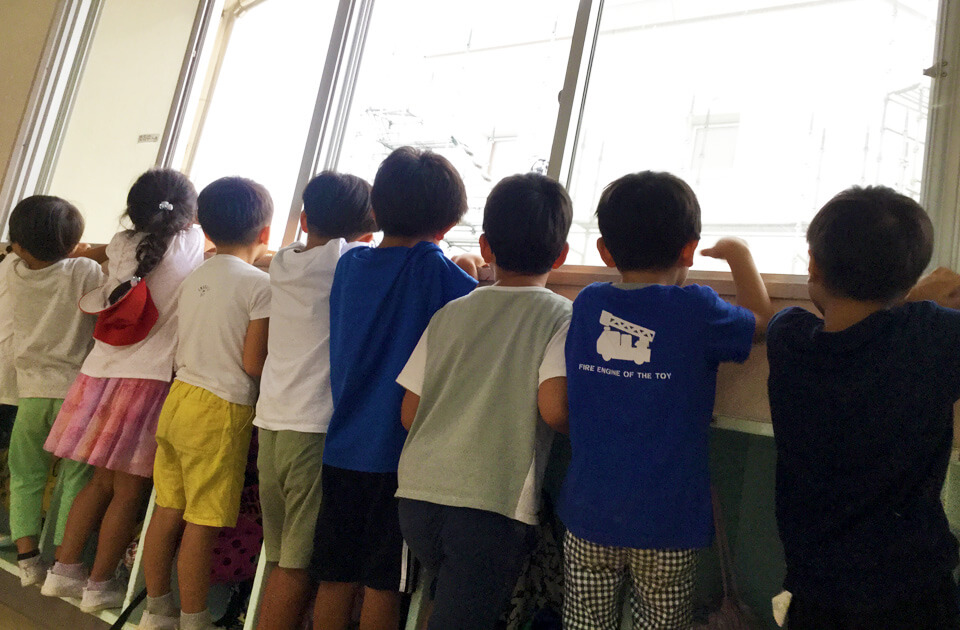 2021年9月 SuruSu上陽こども園 以上児棟園舎とのお別れ会の様子