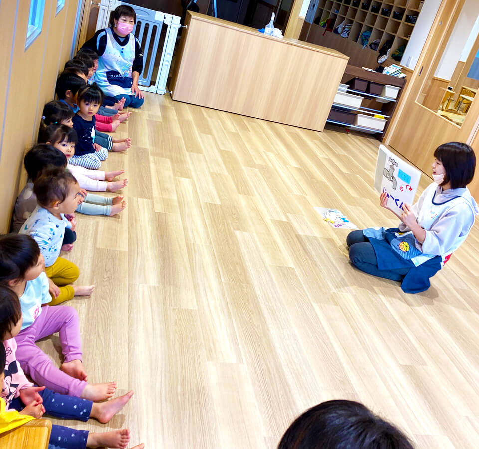 2021年11月 SuruSu上陽こども園 手洗い指導の様子