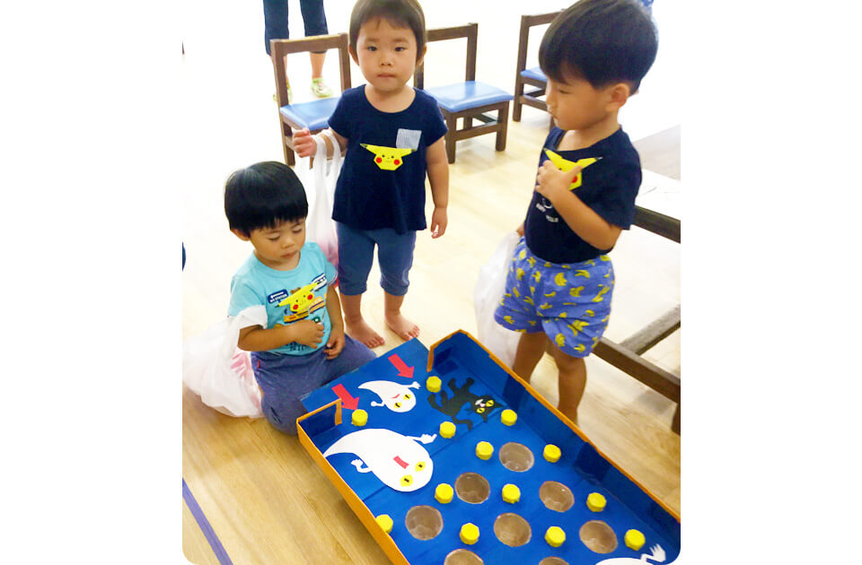 SuruSu祝昌こども園 夏祭りボールゲームコーナーの様子 2021年7月