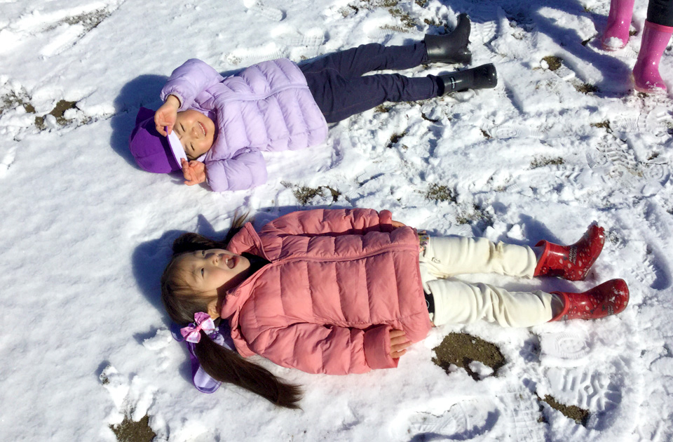 2022年2月 SuruSu祝昌こども園 雪遊びの様子